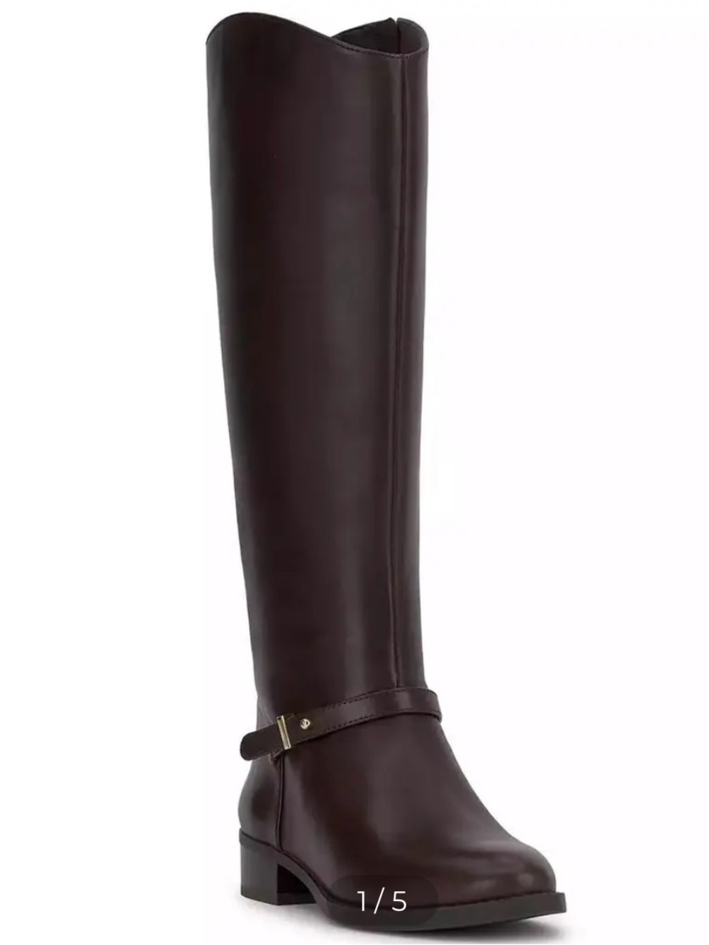 On 34th Women's Firesse Leather Knee High Riding Boots Dark Brown - NWT